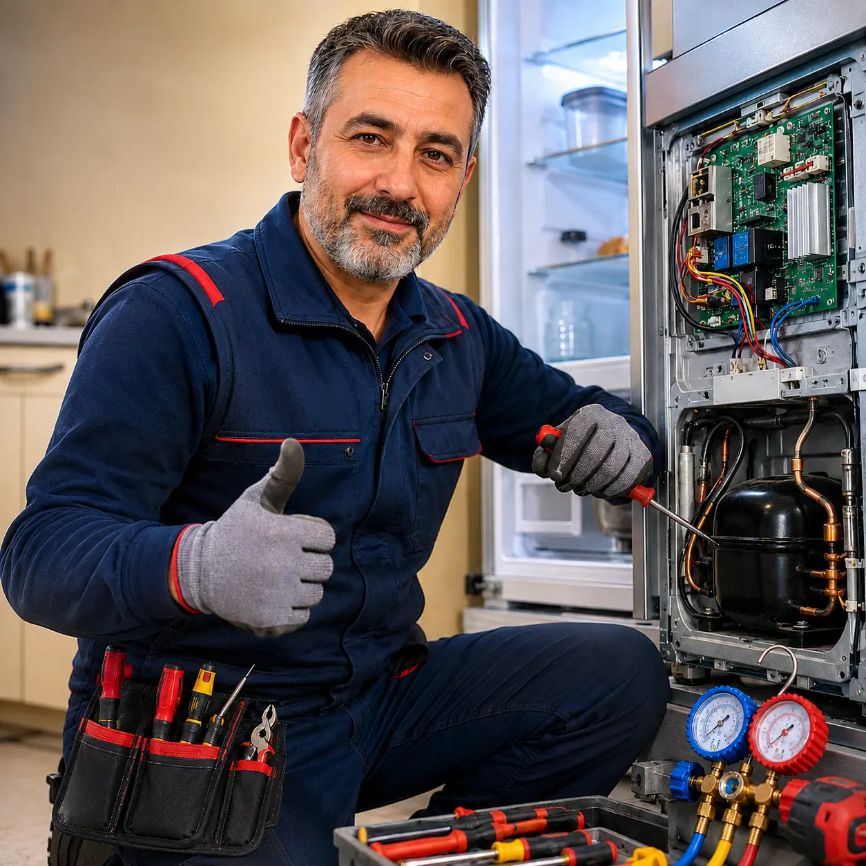 Menderes Bosch buzdolabı tamiri ustası Caner Usta — Mareşalfevziçakmak Mahallesi ve Ağaçişlerisitesi soğutma sistemleri uzmanı